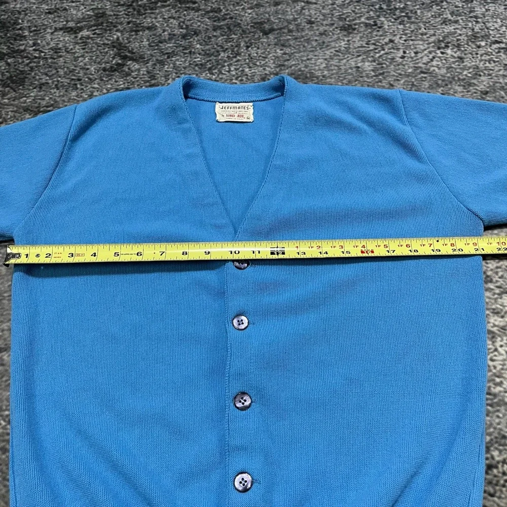 Vintage 50s 60s JeffMates by Lord Jeff Cardigan Mens‎ Medium Blue Sweater
